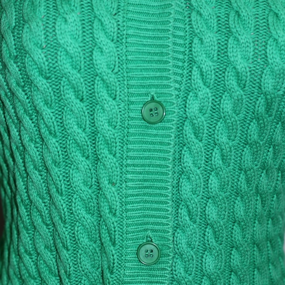 Jones New York Green Cable Knit Sweater - Picture 4 of 15